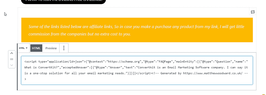 How to add FAQ Schema in WordPress or any Website? add json ld codes in custom html block