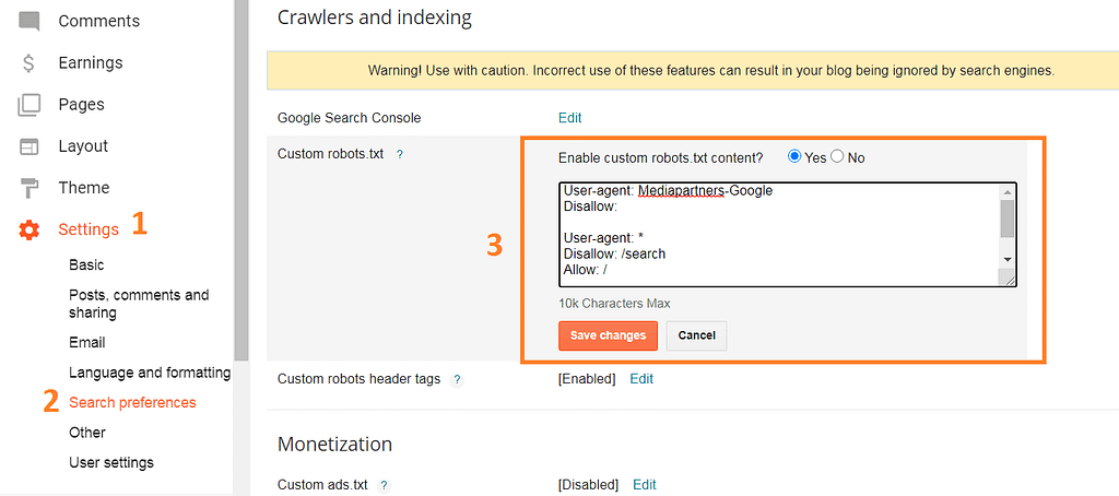 Blogspot SEO: 8 Actionable Techniques for 2020 (updated) add custom robots txt file